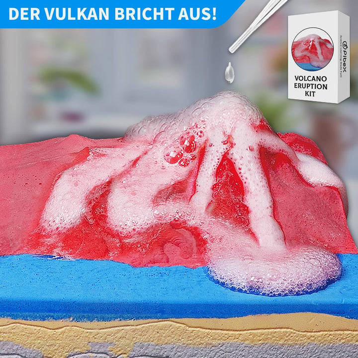 Fossilien &amp; Edelsteine Ausgrabungsset mit Vulkanexperiment, 20+ echte Funde (Geode, Muscheln, Meeres