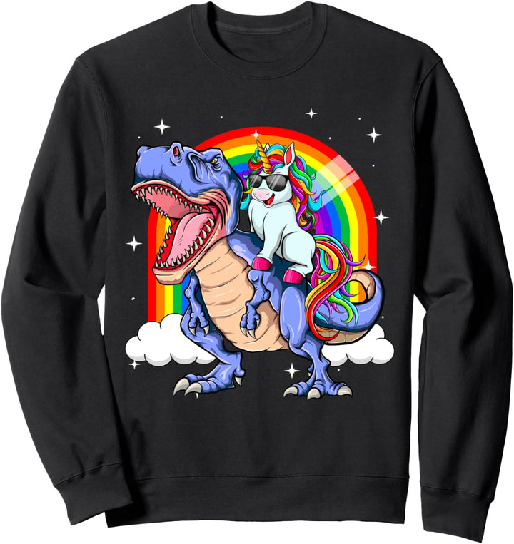 Einhorn reiten T rex Dinosaurier Mgical Einhorn Sweatshirt