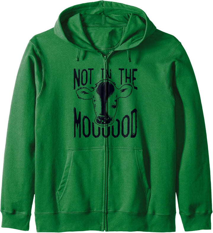 Nicht im Mooood Ironischer Bauer Bauernhof Tier Kuh Kapuzenjacke
