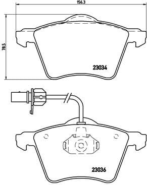 Brembo P 85 052 Bremsbelagsatz, Scheibenbremse - (4-teilig)