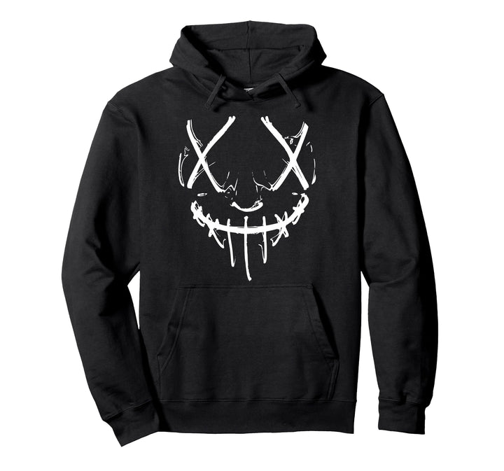 Horror Gesicht mit Purge Optik Pullover Hoodie