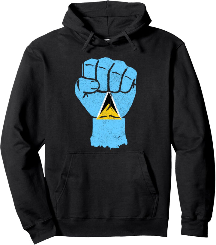St. Lucia Flagge Saint Lucia Karibik Souvenir Pullover Hoodie
