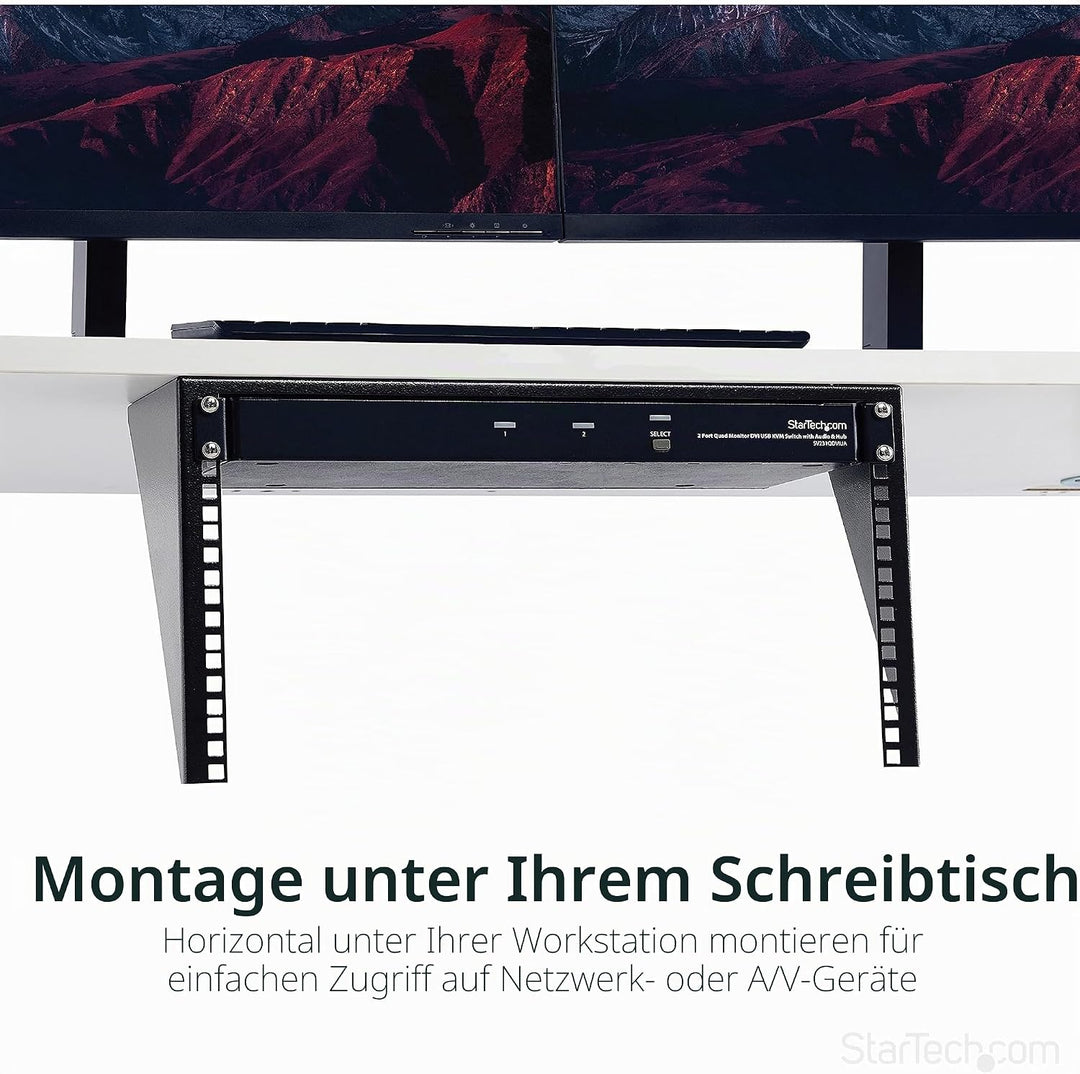 StarTech.com 6HE Wandmontage Halterung für Patch Panele - 19 Zoll - Stahl - Vertikale Montagehalteru