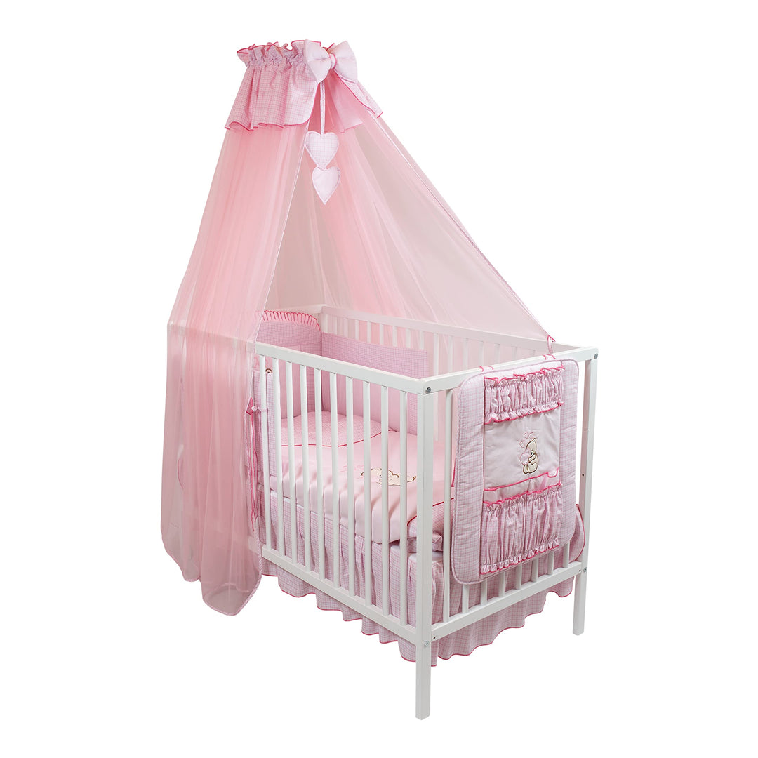4 Tlg. Moskitonetz Betthimmel Himmel Vollstoff Chiffon Chiffonhimmel 320 480cm (Rosa, 480cm)