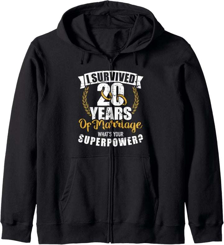 20. Hochzeitstag 20 Ehejahre Superkräfte Kapuzenjacke