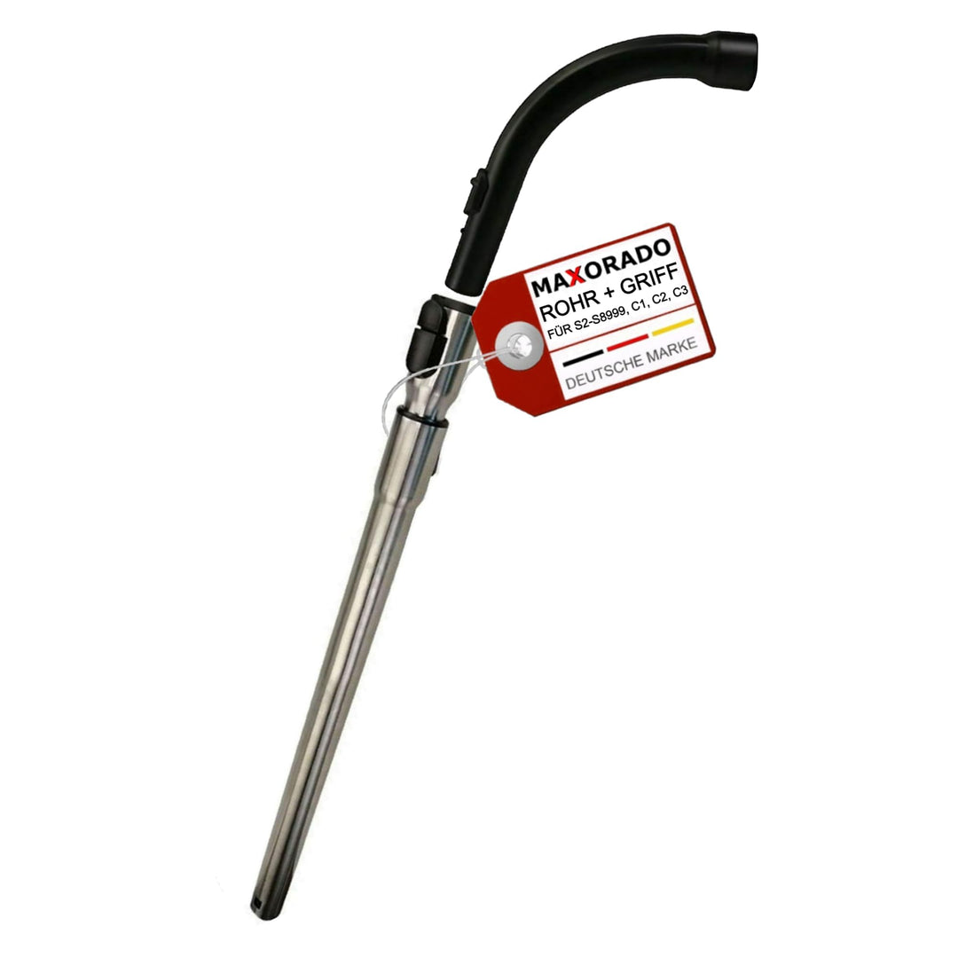 Teleskoprohr mit Einrastfunktion + Handgriff Griff passend für Miele S8340 S8320 S8310 S8350 S8360 S