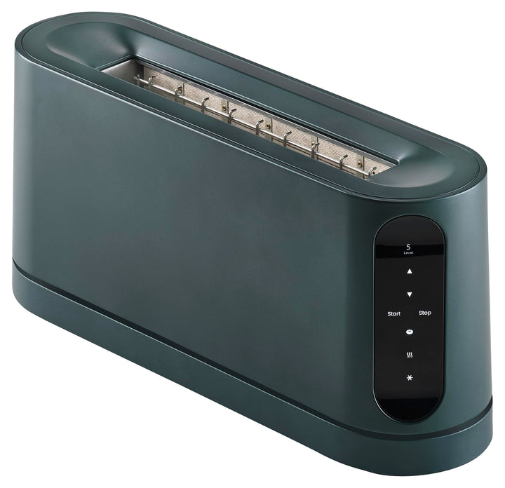 Jacob Jensen Toaster mit langem Schlitz, 7 Bräunungsstufen, Bewegungsaktiviertes Display, Bagel-, Au