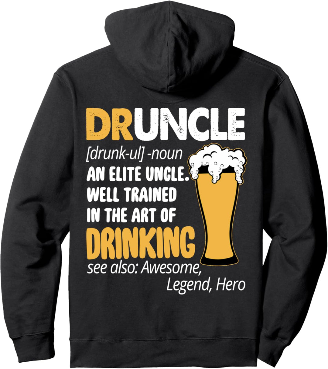 Druncle Drinking Onkel lustiges Geschenk Pullover Hoodie