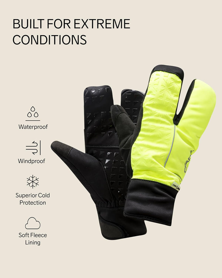 Craft Siberian 2.0 Fingerhandschuh Handschuh 7/XS gelb, 7/XS gelb
