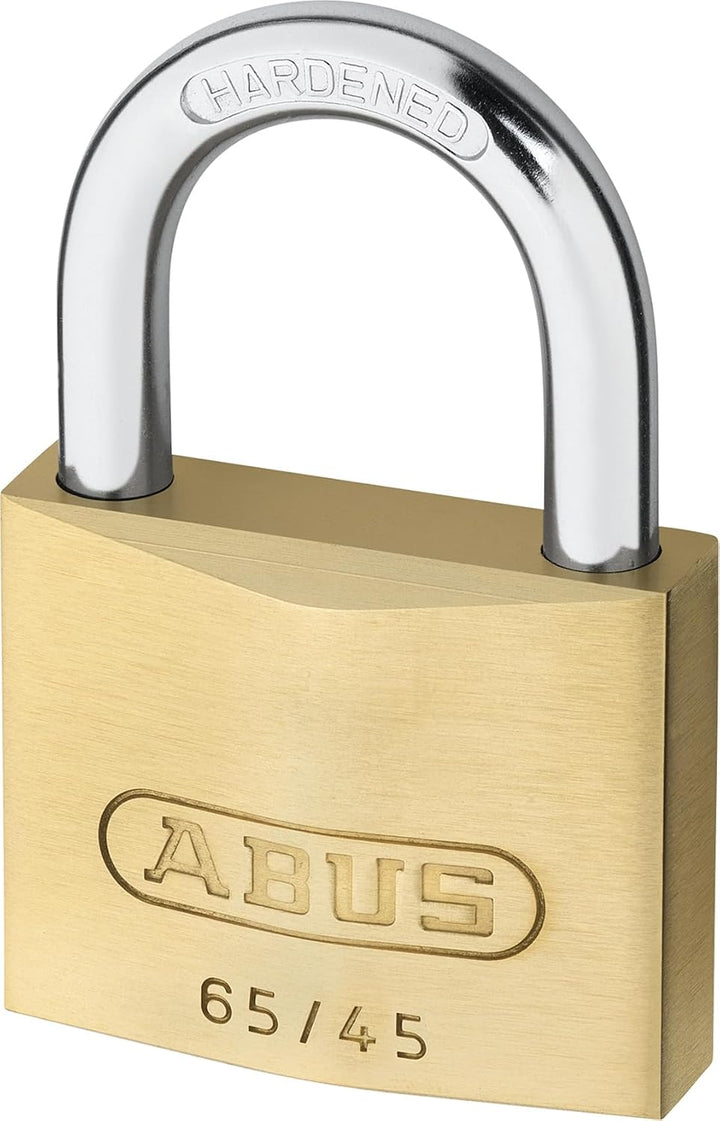 ABUS Vorhängeschloss Messing 65/45 - Kellerschloss, Spindschloss u. v. m.- Messing-Schlosskörper - g