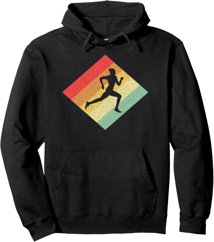 Retro Vintage Laufen Geschenk für Läufer und Jogger Pullover Hoodie