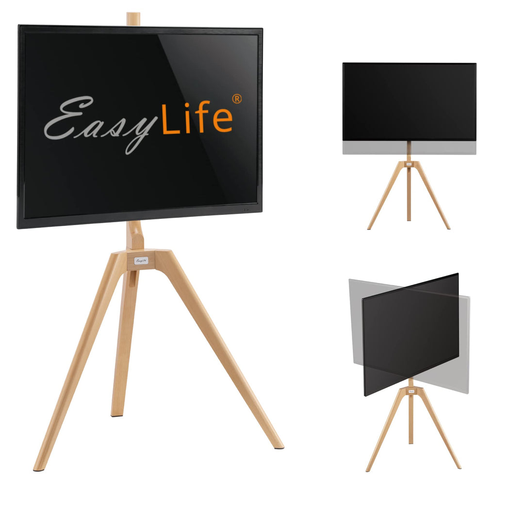 EasyLife - TV Stativ Holz Staffelei Tripod - Studio TV Stand bis 65&