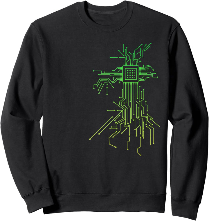 PCB Platinen Layout CPU Herz Computer Admin Nerd Sweatshirt