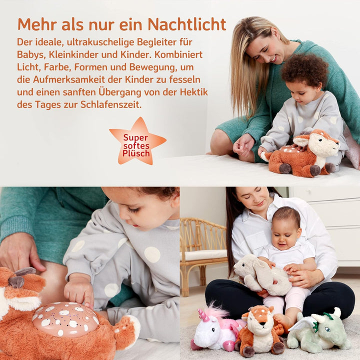 Cloud b Nachtlicht Sternenprojektor für Kinder |Weiches Plüschtier |Sanfter LED Galaxie Deckenprojek