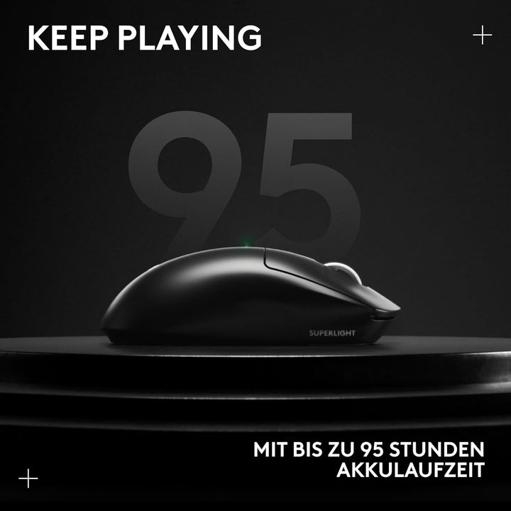 Logitech G PRO X Superlight 2 Lightspeed Kabellose Gaming-Maus, Lightweight, LIGHTFORCE Hybrid-Schal
