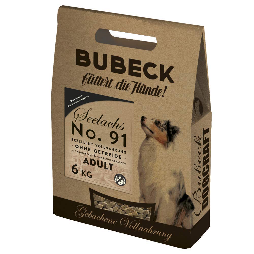 Trockenfutter mit Seelachs | getreidefrei von Bubeck | gebacken im Steinofen 6 kg (1er Pack), 6 kg (