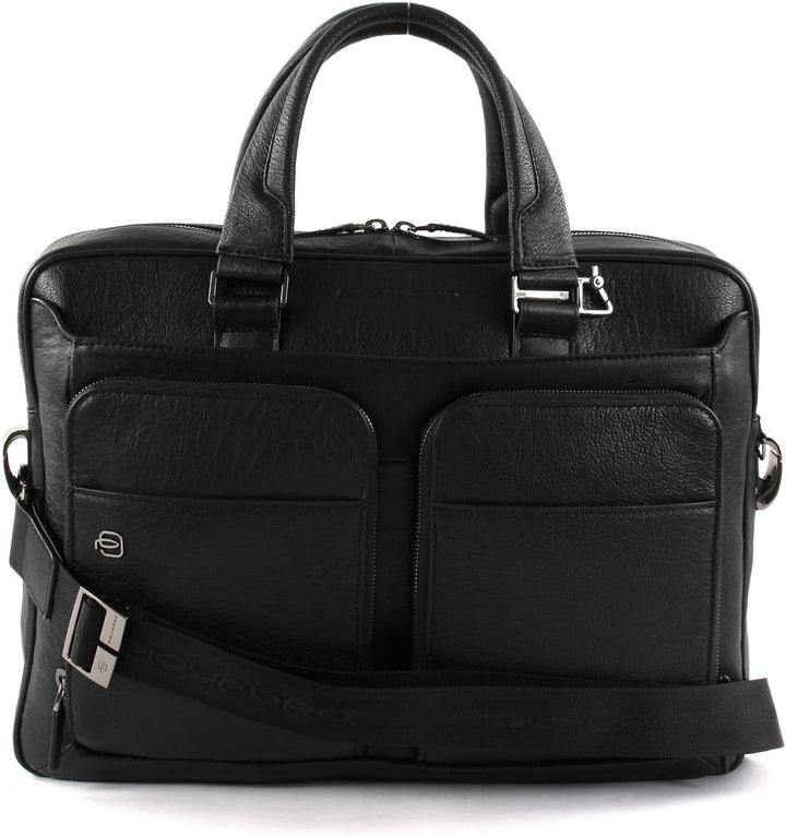 Piquadro Black Square Aktentasche Leder 39 cm Laptopfach