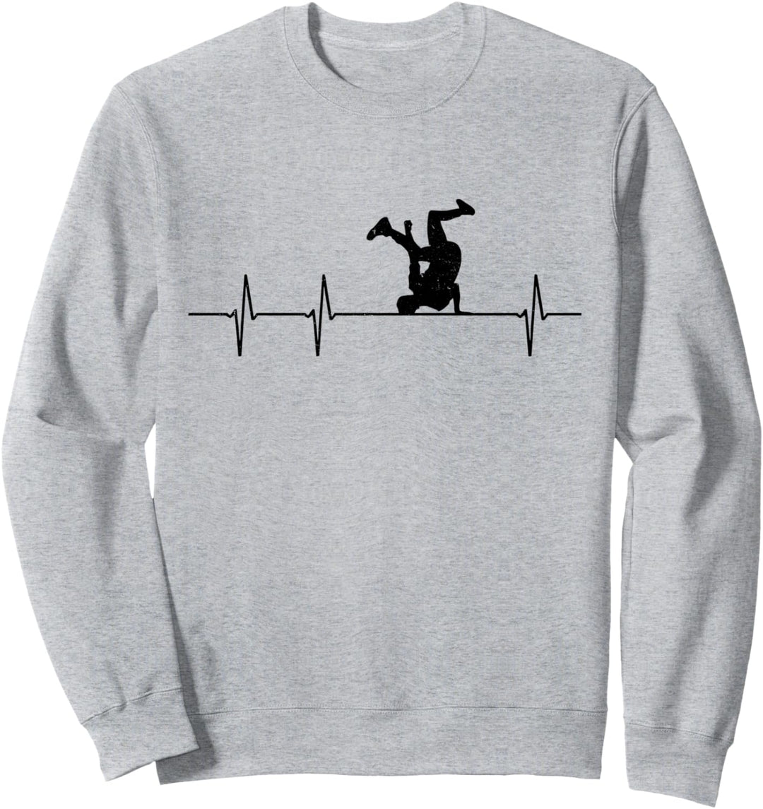 Breakdance Herzschlag Herzfrequenz Breakdancer Sweatshirt
