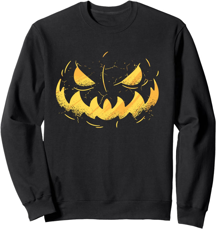 Scary Jack-O-Laterne Kostüm Halloween Kürbis Gesicht Sweatshirt