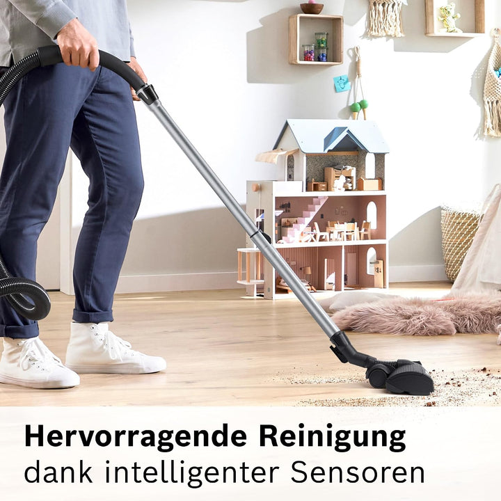 Bosch Staubsauger beutellos ProSilence Serie 8 BGS7MS64, Bodenstaubsauger, leise, Hygiene-Filter, Bo