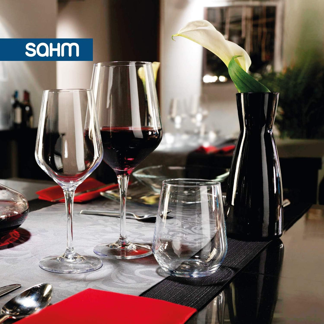 Sahm Weingläser Rotwein Set (6 STK) - 580 ml Rotweingläser - Spülmaschinengeeignet - Langlebiges Wei