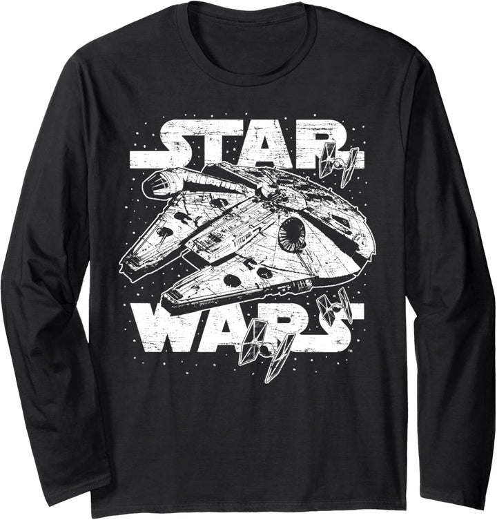 Star Wars Millennium Falcon Logo Stamp Langarmshirt