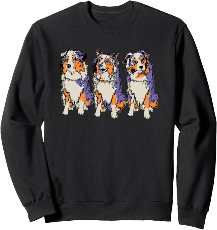 Australian Shepherd Hand Gezeichnet Hund Sweatshirt