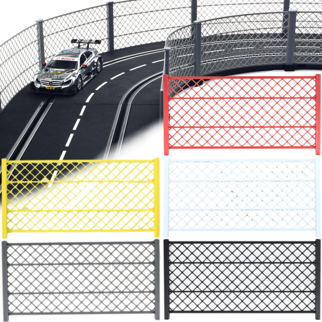 Overdrive-Racing Fangzaun für Carrera Digital 124 132 Evolution - 1m-10m - Grau Schwarz Weiss Rot Ge