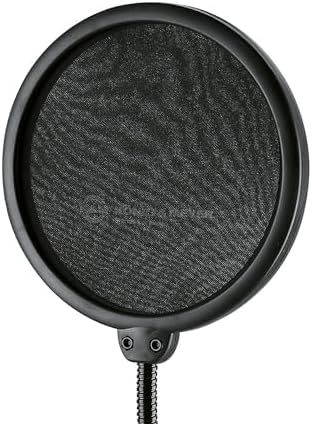 K&amp;M 23966 Popkiller Schwarz - doppelter Nylonschirm ø 20 cm - bis 3 cm Stativdurchmesser - XXL-Popsc
