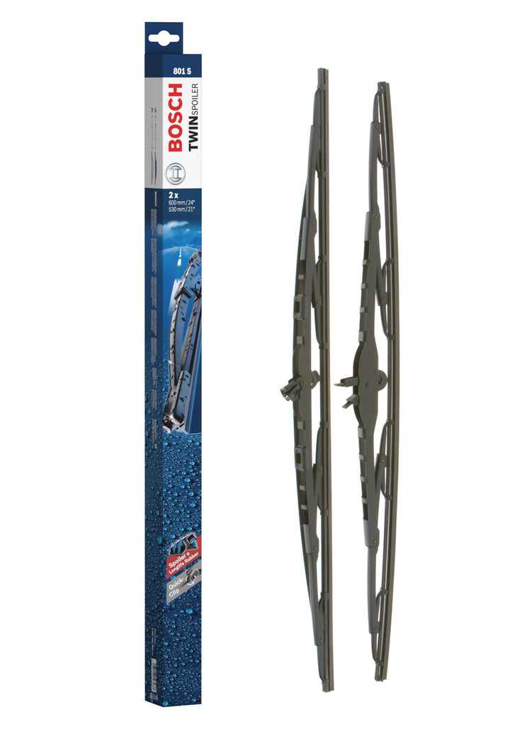 Bosch Scheibenwischer Twin Spoiler 801S, Länge: 600mm/530mm – Set für Frontscheibe Einzelbett, Einze