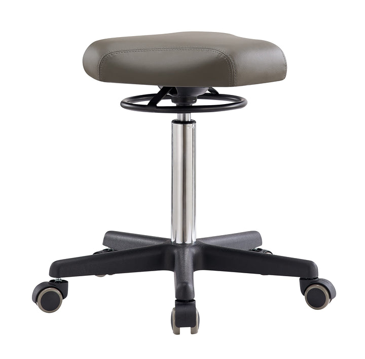 1stuff® Rollhocker Sattelhocker Drey - Hybrid-Sitz von 3 Seiten nutzbar - Sitzhöhe 53-73cm - Drehstu
