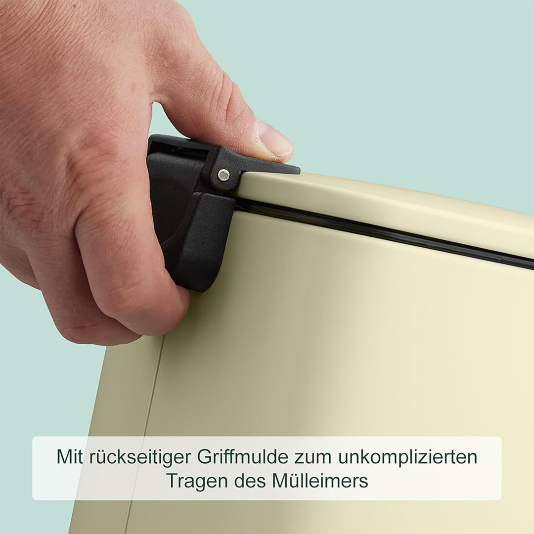 elaxdays Kosmetikeimer, 8 L, Absenkautomatik, entnehmbarer Inneneimer, Metall, Bad Mülleimer, inkl.