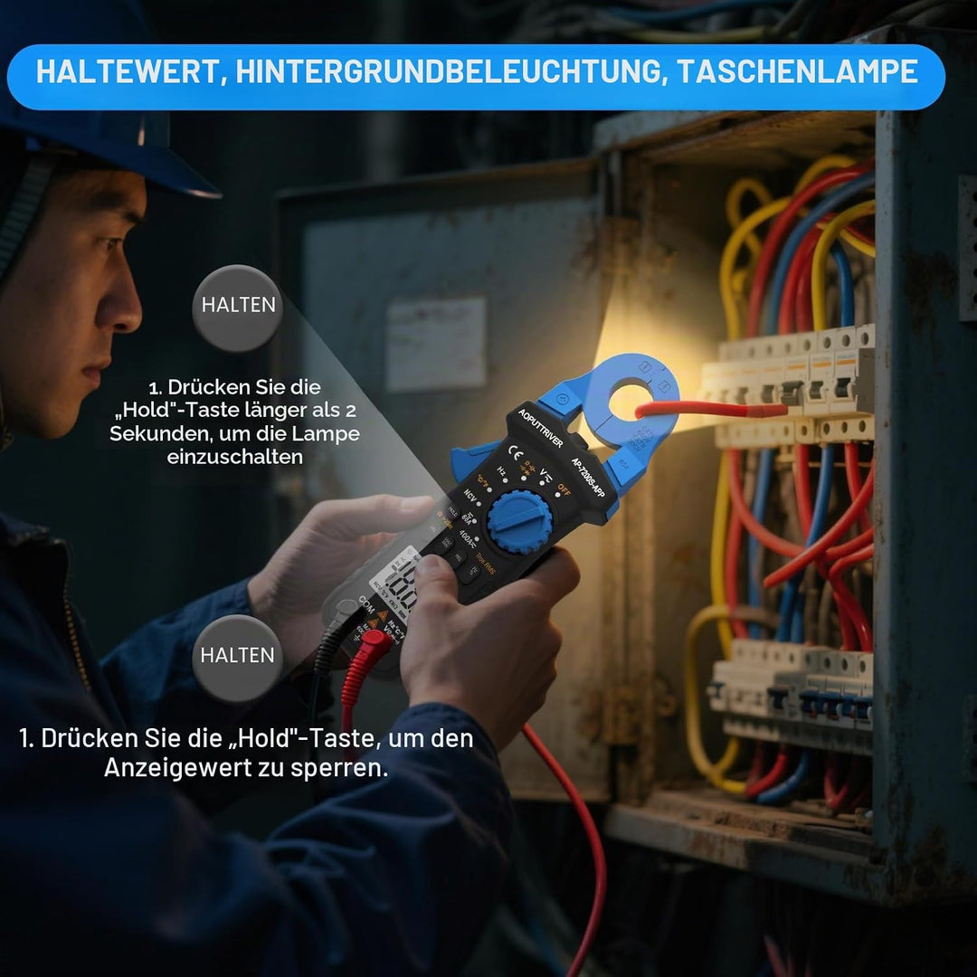 Stromzangen Amperemeter mit Bluetooth Konnektivität TRMS 6000 Zählung Berührungslose AC/DC-Spannungs