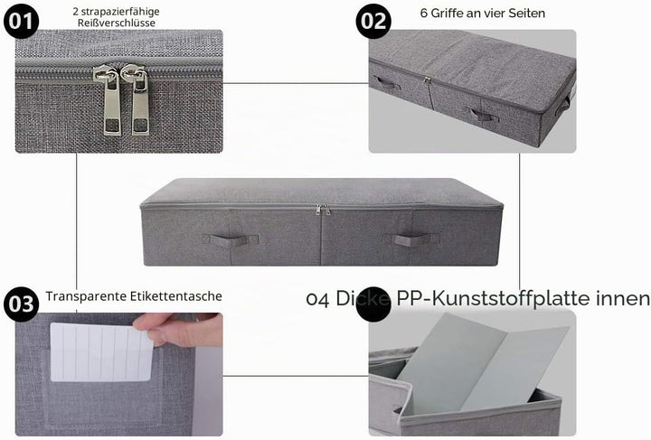 100 * 43 * 18cm Boden Schuhe Lagerung Organizer Behälter mit Deckel, staubdicht und atmungsaktiv, st