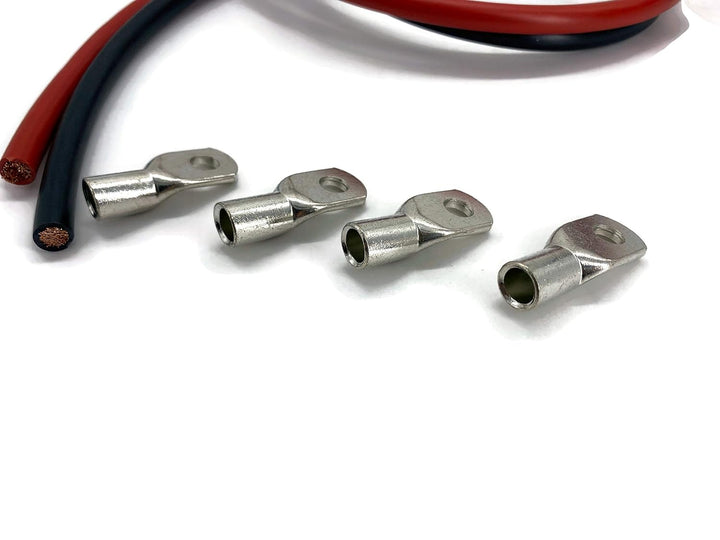 eXODA Kabel 35mm2 M8 4x Ringöse mit jeweils 1m rot und schwarz