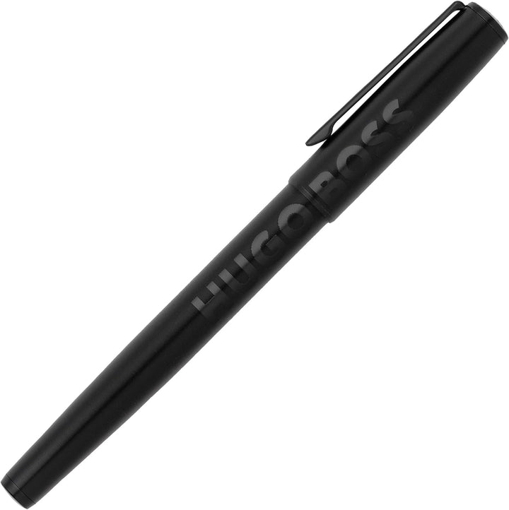 Hugo Boss Schreibset Label Black HPAP209A (Füllfederhalter &amp; Konferenzmappe A4) | Geschenkbox