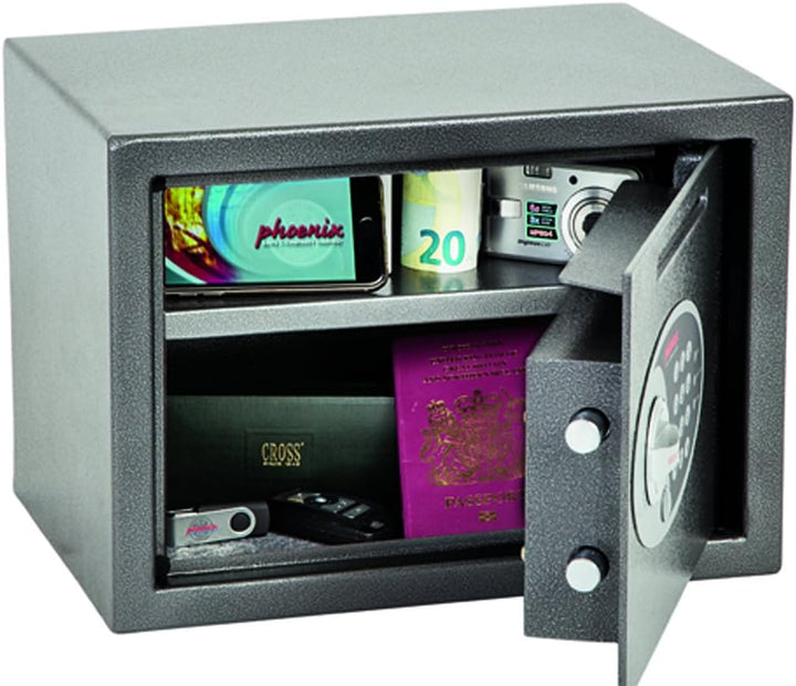 Phoenix Vela SS0802ED Deposit Home &amp; Office Safe mit elektronischem Codeschloss Graphit-Grau (klein)