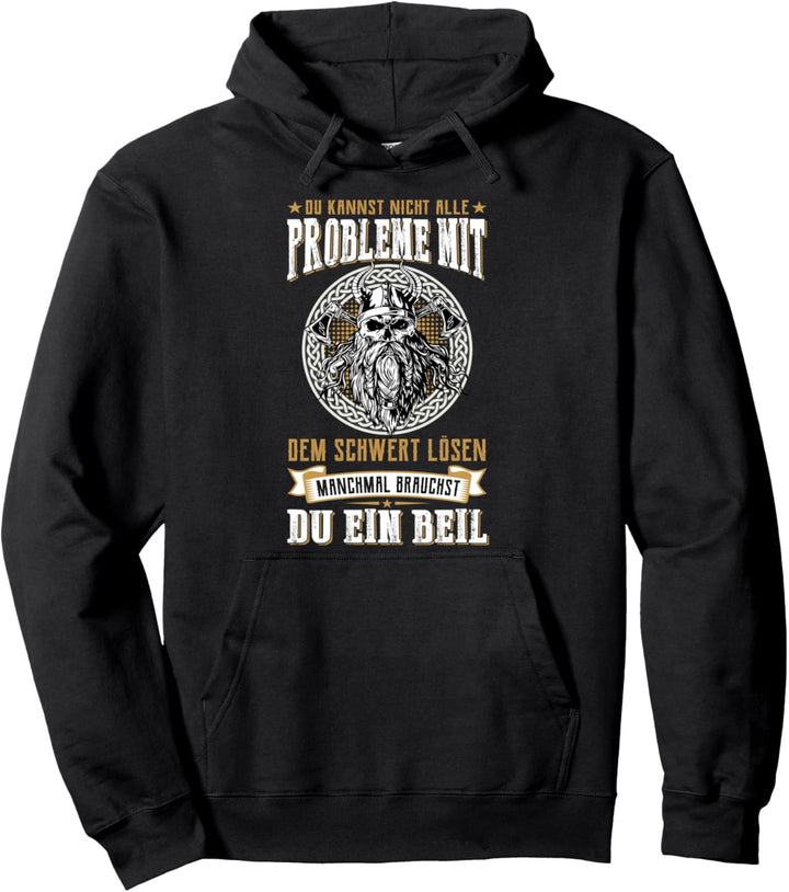 Wikinger Herren Spruch nordische Mythologie Langarm Pullover Hoodie