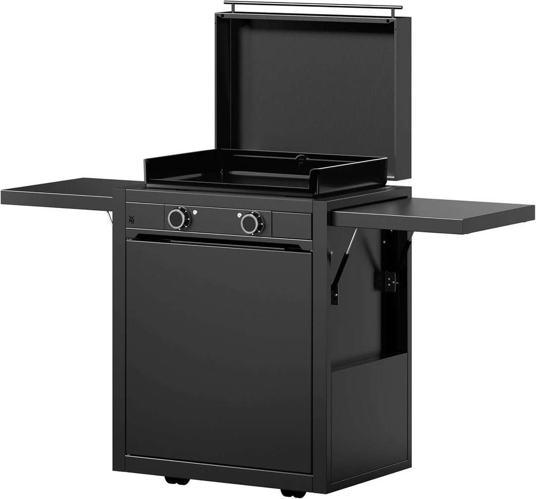 WMF Plancha Set 60E mit Plancha Grill elektrisch/Planchadeckel/Planchawagen/Abdeckhaube, 3200 W, 75