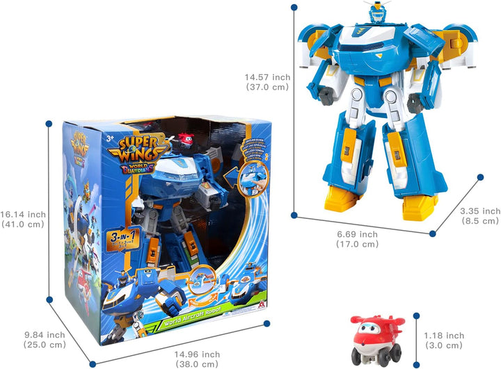 Super Wings 3-IN-1 World Aircraft Transforming Robot