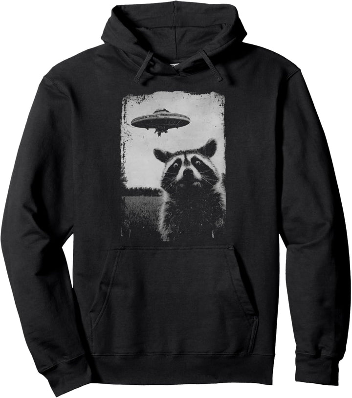 Waschbär Raccoon UFO Alien Pullover Hoodie