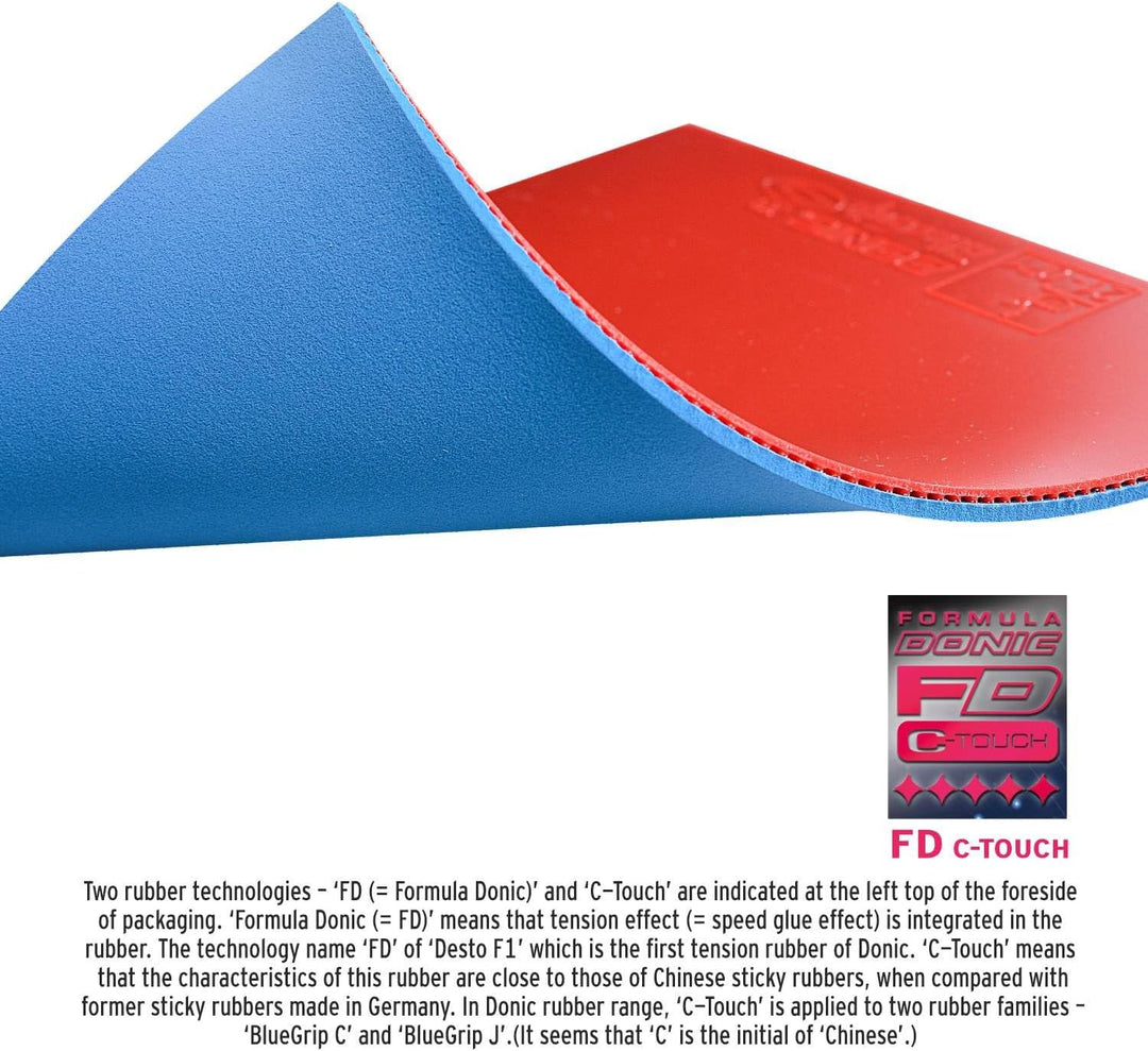 Donic Belag BlueGrip J3 Max Rot, Max Rot