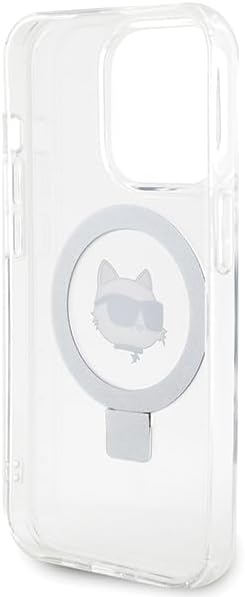 KARL LAGERFELD KLHMP15XHMRSCHH Hülle für iPhone 15 Pro Max 6.7" Weiss hardcase Ring Stand Choupette