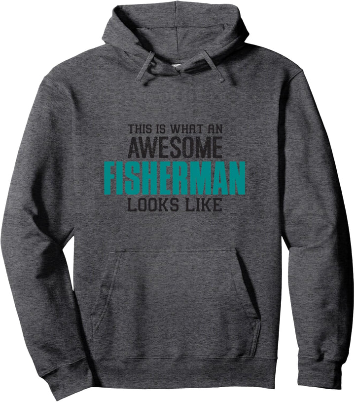 So sieht ein cooler Fischer aus Geschenk Fischer Angler Pullover Hoodie