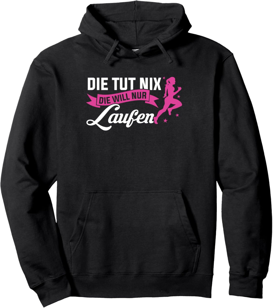 Laufen Läuferin Marathon Geschenk Pullover Hoodie