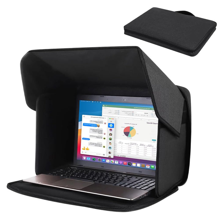 CEWROM Laptop-Sonnenschutz, Klappbare 2-in-1 Laptoptasche, Universal Sonnenblende Sichtschutzhaube f