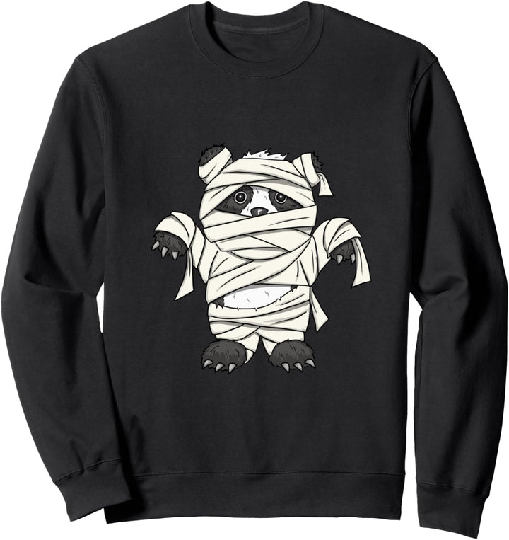 Halloween Humor Kostüm lustige Panda Mumie Sweatshirt