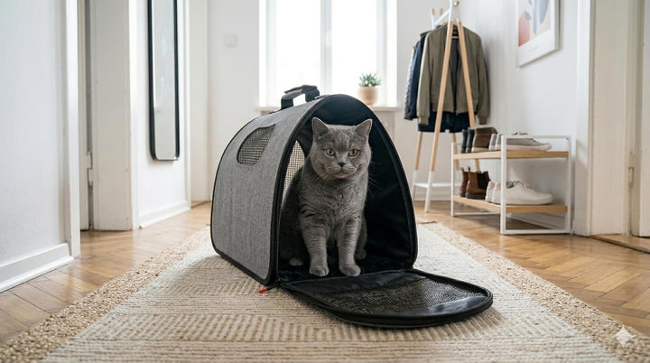 ZOLUX Transporttasche für Hunde und Katzen Nomad M grau mit optimaler Belüftung