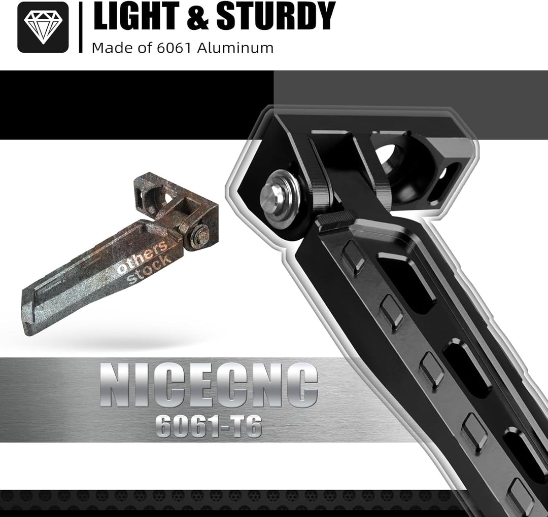 NICECNC Schwarze Kettenspanner-Einstellblöcke, hintere Stunt-Pegs, kompatibel mit Surron Light Bee X