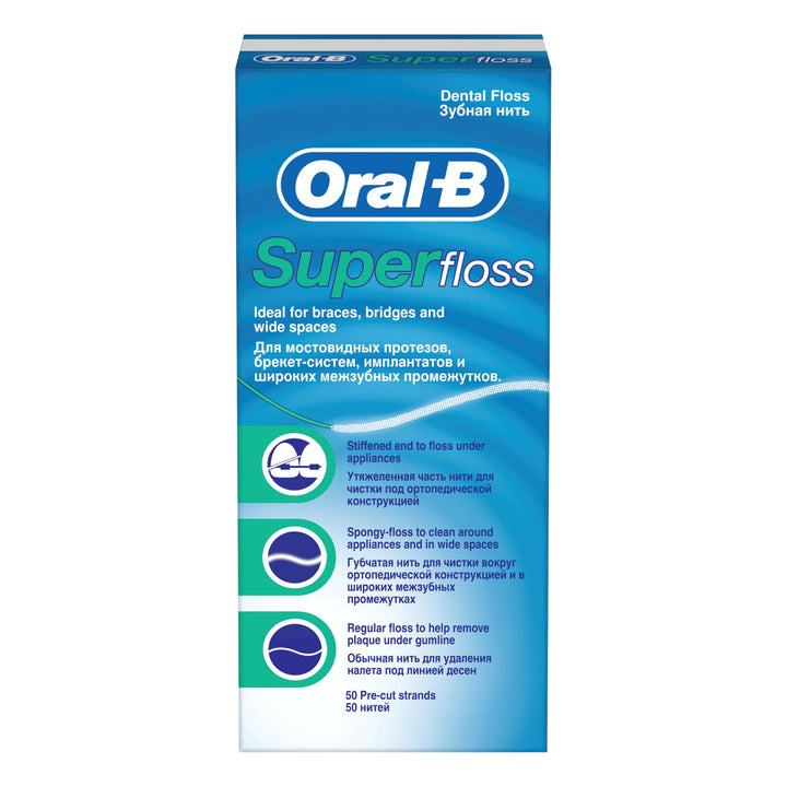 ORAL B Superfloss Zahnseide, 6x50er Set